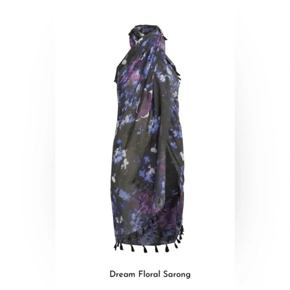 Peter Som Dream Floral Print Sarong in Meteorite
